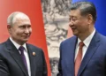 Chinese President Xi Jinping, right, and Russian President Vladimir Putin