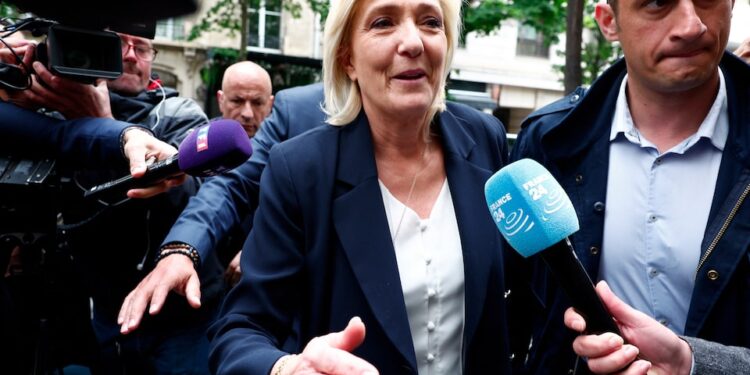 Marine Le Pen, President of the French far-right National Rally