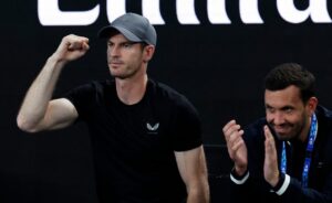 Novak Djokovic's coach Andy Murray