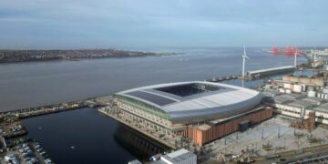 এভারটনের নতুন স্টেডিয়াম টেস্ট ইভেন্টের জন্য 10,000 ভক্তকে স্বাগত জানায়