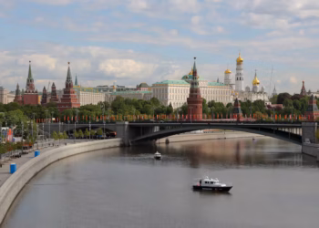 the Kremlin on the bank of the Moskva Rive