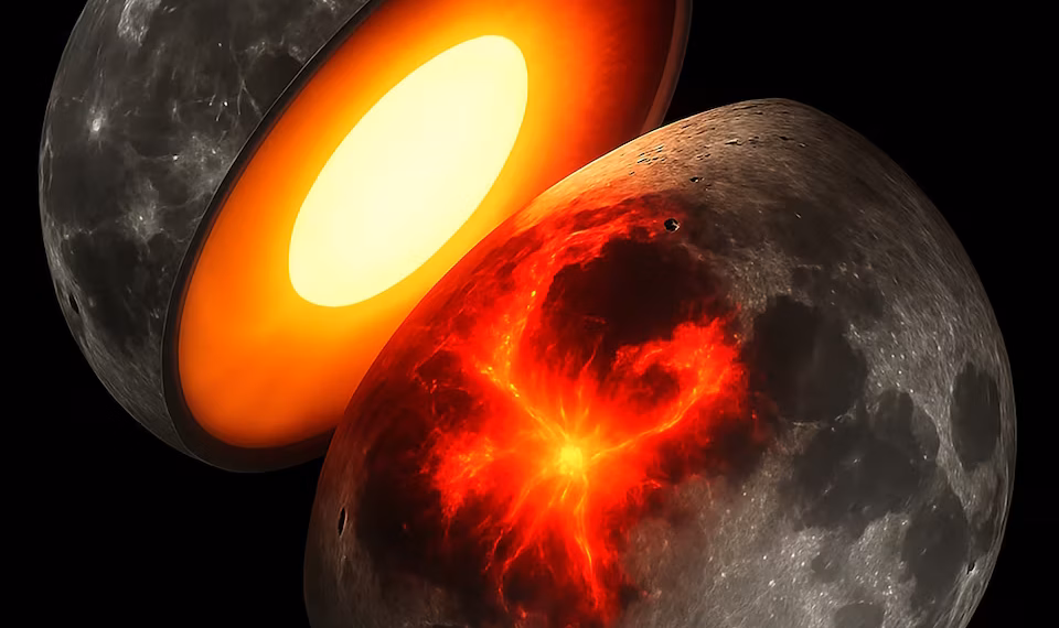 the moon's hot interior