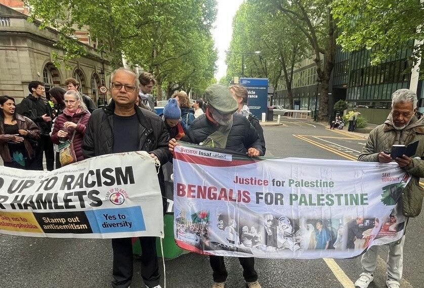 লন্ডনের নাকবা মিছিলে হাজার হাজার মানুষ অংশগ্রহণ করে