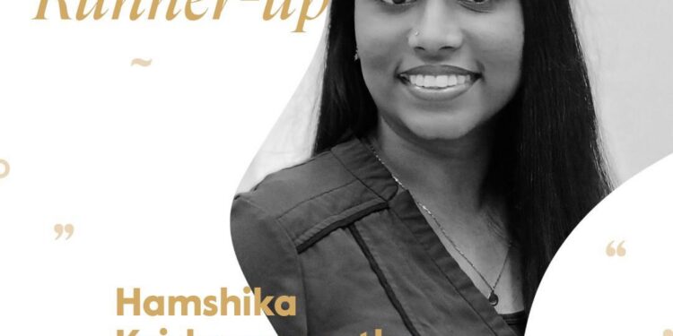 Tamil journalist Hamshika Krishnamoorthy is the runner-up for the 2026 Immigration Journalism Award