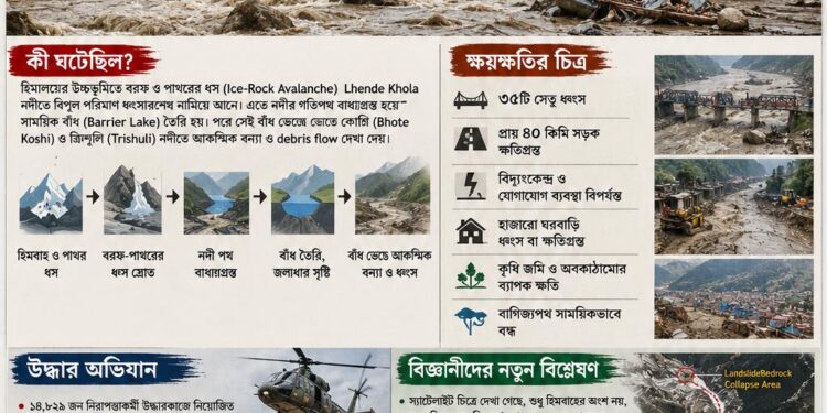 হিমালয়ের হঠাৎ বন্যা: নেপাল–তিব্বত সীমান্তে ভবিষ্যতের সতর্কবার্তা?