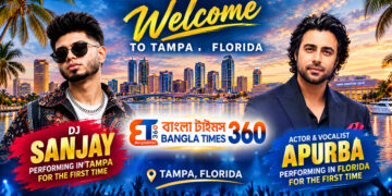 ফ্লোরিডায় প্রথমবার আসছেন অপূর্ব এবং সঞ্জয় টাম্পাতে প্রথম